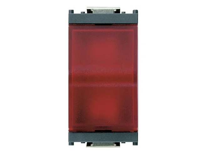 VIMAR Vimar 16433.R Spia prismatica diffusore rosso grigio