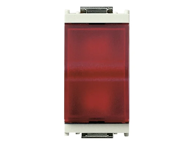 VIMAR Vimar 16433.R.B Spia prismatica diffusore rosso bianco