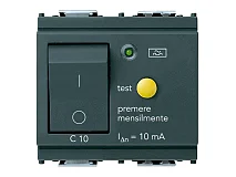VIMAR Vimar 16511.10 Interruttore MTDiff.1P+N C10 10mA grigio