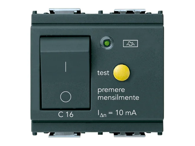 VIMAR Vimar 16511.16 Interruttore MTDiff.1P+N C16 10mA grigio