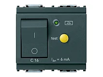 VIMAR Vimar 16511.16.6 Interruttore MTDiff.1P+N C16 6mA grigio