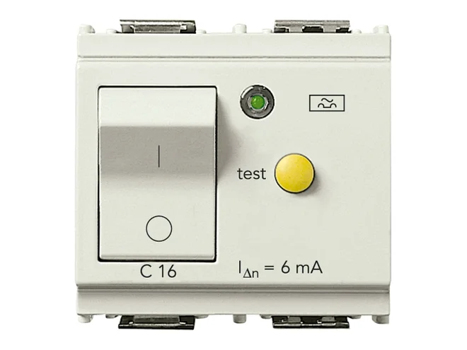 VIMAR Vimar 16511.16.6.B Interruttore MTDiff.1P+N C16 6mA bianco