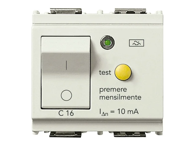 VIMAR Vimar 16511.16.B Interruttore MTDiff.1P+N C16 10mA bianco