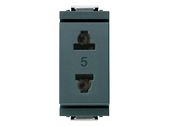 VIMAR Vimar 17044 Presa 2P 15A USA+EU ø4,8mm grigio