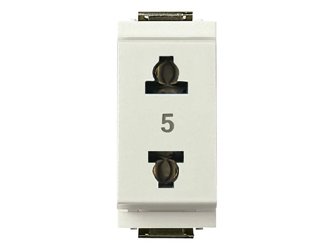 VIMAR Vimar 17044.B Presa 2P 15A USA+EU ø4,8mm bianco