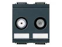 VIMAR Vimar 17067.01 Presa TV-RD-SAT diretta 2 uscite grigio