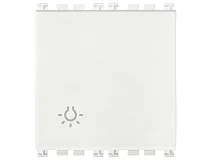 VIMAR Vimar 19008.2.L.B Pulsante 1P NO 10A luce 2M bianco