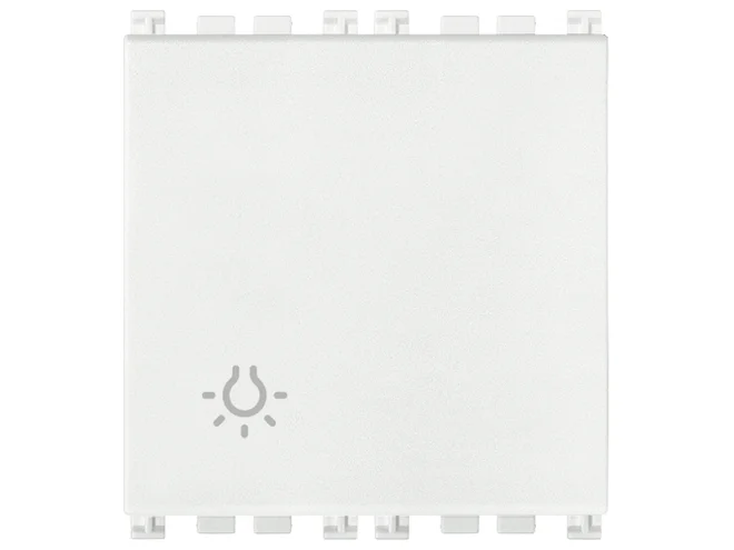 VIMAR Vimar 19008.2.L.B Pulsante 1P NO 10A luce 2M bianco