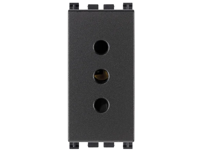 VIMAR Vimar 19201.AB Presa 2P+T 10A P11 antibatterico grigio
