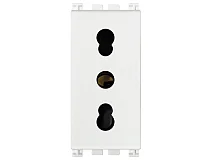 VIMAR Vimar 19203.AB.B Presa 2P+T 16A P17/11 antibatt. bianco
