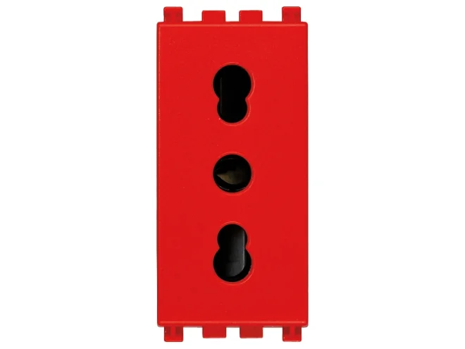 VIMAR Vimar 19203.R Presa 2P+T 16A P17/11 rosso