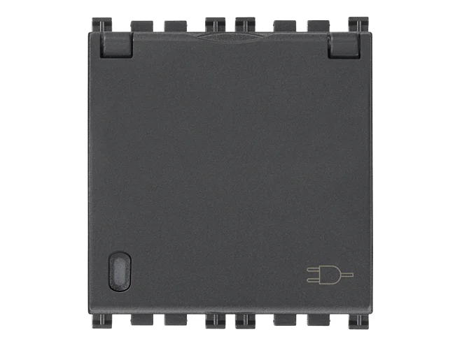 VIMAR Vimar 19208.C Presa SICURY 2P+T 16A DE + coper. grigio