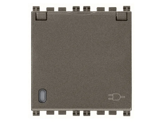 VIMAR Vimar 19208.C.M Presa SICURY 2P+T 16A DE + coper. Metal