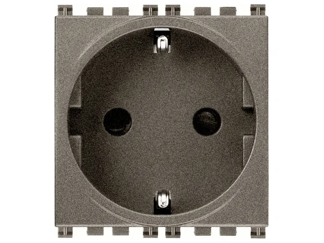 VIMAR Vimar 19208.M Presa SICURY 2P+T 16A tedesco Metal