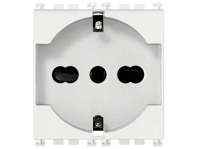 VIMAR Vimar 19210.AB.B Presa 2P+T 16A universale antibat.bianco