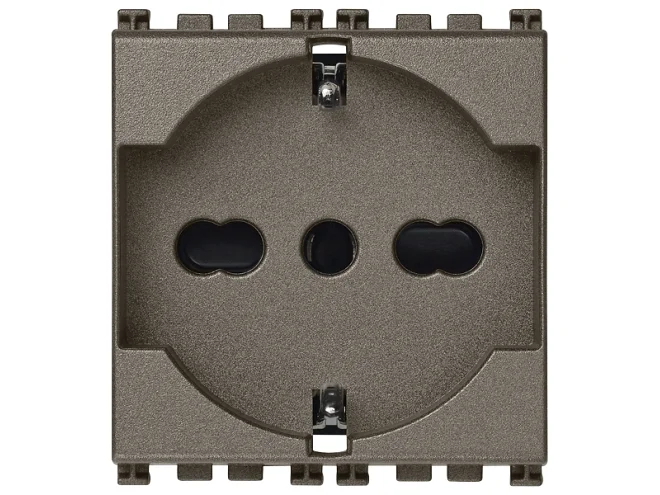 VIMAR Vimar 19210.M Presa 2P+T 16A universale Metal
