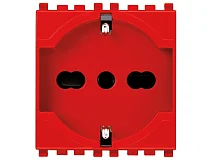 VIMAR Vimar 19210.R Presa 2P+T 16A universale rosso