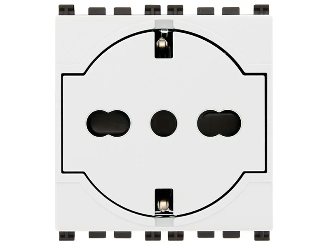 VIMAR Vimar 19211.B Presa 2P+T P40 universale a filo bianco