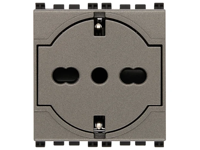 VIMAR Vimar 19211.M Presa 2P+T P40 universale a filo Metal