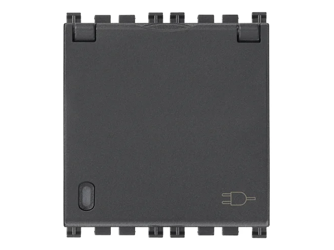 VIMAR Vimar 19212.C Presa SICURY 2P+T 16A FR + coper. grigio