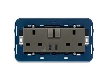 VIMAR Vimar 19224.CC.M 2prese 2P+T13ABS+int.rosso+USB C+C Metal