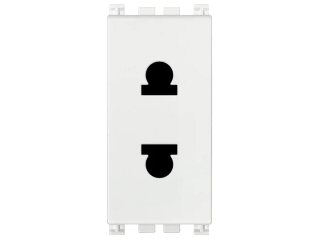 VIMAR Vimar 19234.B Presa SICURY 2P 16A USA+EU ø4,8mm bianco