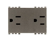 VIMAR Vimar 19246.M Due prese 2P+T 15A USA+SASO Metal