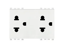 VIMAR Vimar 19249.B Due prese SICURY 2P+T 16A USA+EU bianco