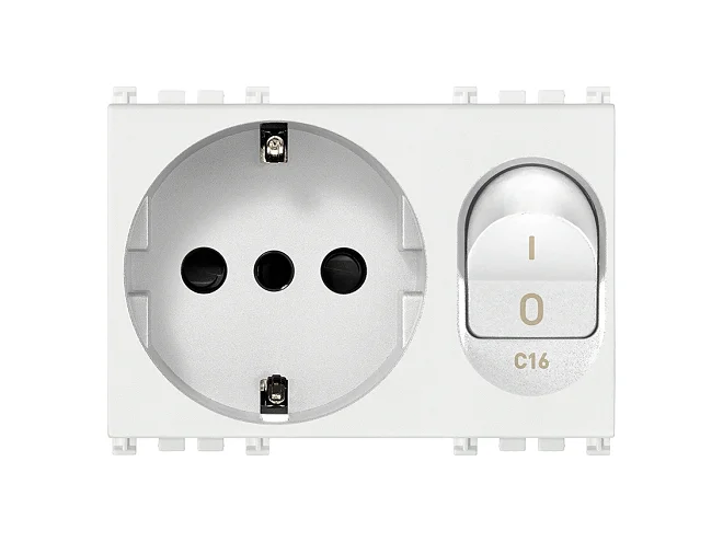 VIMAR Vimar 19276.B Presa 2P+T 16A P30 intb+MT C16 bianco