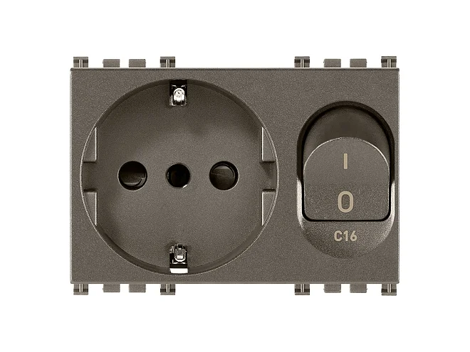 VIMAR Vimar 19276.M Presa 2P+T 16A P30 intb+MT C16 Metal