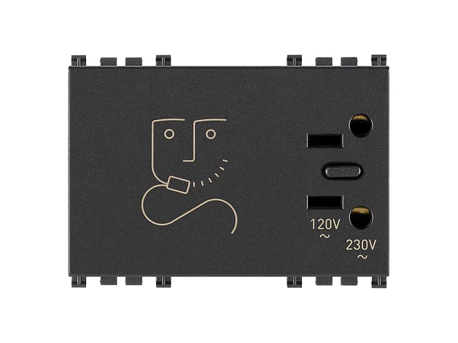VIMAR Vimar 19290.AB Presa rasoio 230V antibatterico grigio