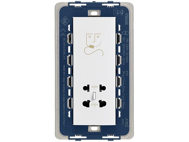 VIMAR Vimar 19291.B Presa per rasoio verticale 230V bianco