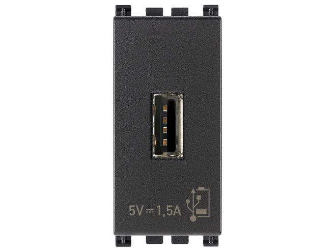 VIMAR Vimar 19292 Unità alimentazione USB 5V1,5A 1M grigio