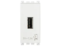 VIMAR Vimar 19292.B Unità alimentazione USB 5V1,5A 1M bianco