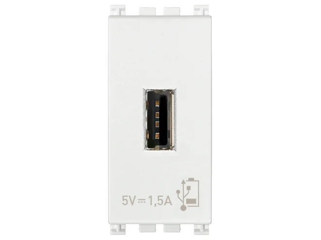 VIMAR Vimar 19292.B Unità alimentazione USB 5V1,5A 1M bianco