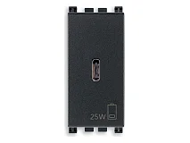 VIMAR Vimar 19292.C.25 Alimentatore USB C PD 25W grigio
