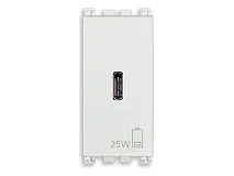 VIMAR Vimar 19292.C.25.B Alimentatore USB C PD 25W bianco