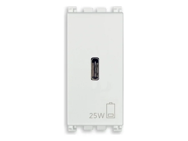 VIMAR Vimar 19292.C.25.B Alimentatore USB C PD 25W bianco