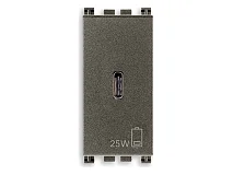 VIMAR Vimar 19292.C.25.M Alimentatore USB C PD 25W Metal