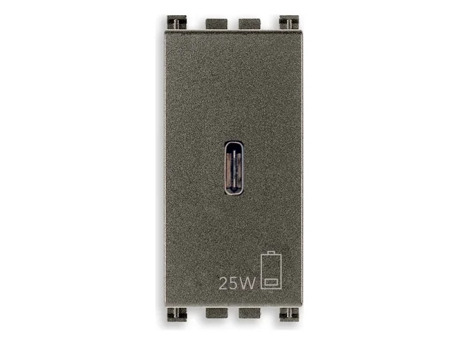 VIMAR Vimar 19292.C.25.M Alimentatore USB C PD 25W Metal
