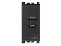 VIMAR Vimar 19292.CC Alimentatore USB C+C 15W 3A 5V 1M grigio