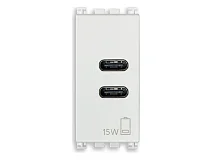 VIMAR Vimar 19292.CC.B Alimentatore USB C+C 15W 3A 5V 1M bianco