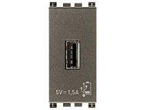 VIMAR Vimar 19292.M Unità alimentazione USB 5V 1,5A 1M Metal