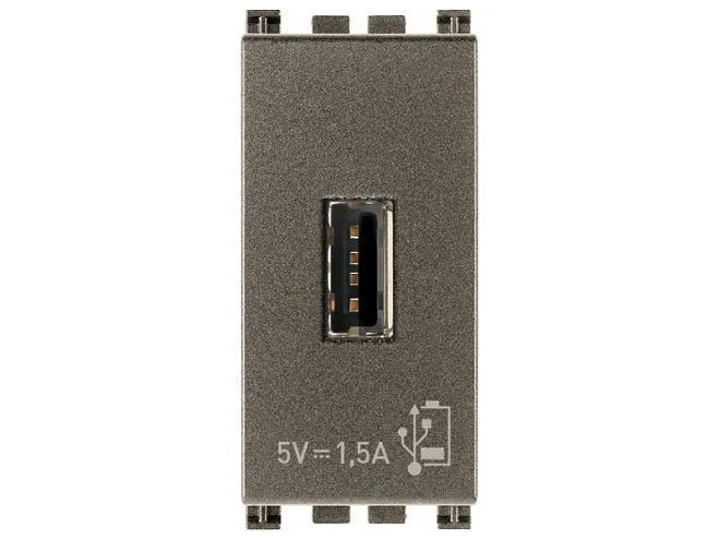 VIMAR Vimar 19292.M Unità alimentazione USB 5V 1,5A 1M Metal