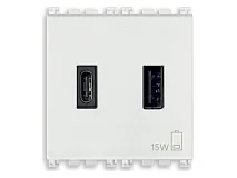 VIMAR Vimar 19295.AC.AB.B Alimentatore USB A+C 15W3A5V2M antib.b
