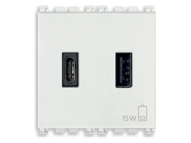 VIMAR Vimar 19295.AC.AB.B Alimentatore USB A+C 15W3A5V2M antib.b