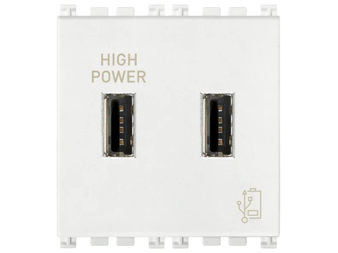 VIMAR Vimar 19295.B Unità alimentazione USB 5V2,1A 2M bianco