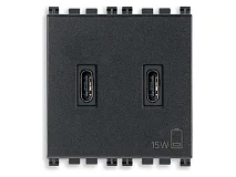 VIMAR Vimar 19295.CC Alimentatore USB C+C 15W 3A 5V 2M grigio