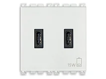 VIMAR Vimar 19295.CC.B Alimentatore USB C+C 15W 3A 5V 2M bianco