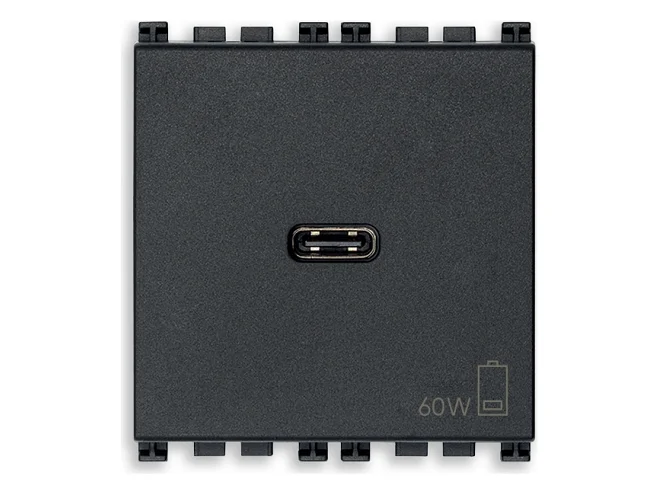 VIMAR Vimar 19298.60 Alimentatore USB C 60W PD grigio